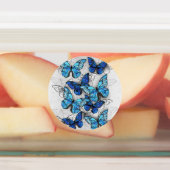 青白の蝶の構成 ラベル (貼付)