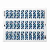 青白の蝶の構成 ラベル (フルシート)