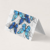 青白の蝶の構成 名刺 (裏面)