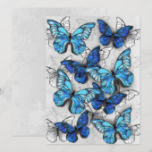 青白の蝶の構成 案内状 (正面/裏面)