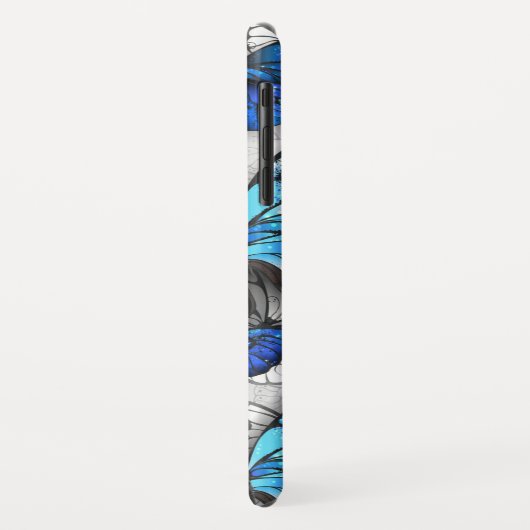 青白の蝶の構成 Case-Mate iPhoneケース (裏面/左)