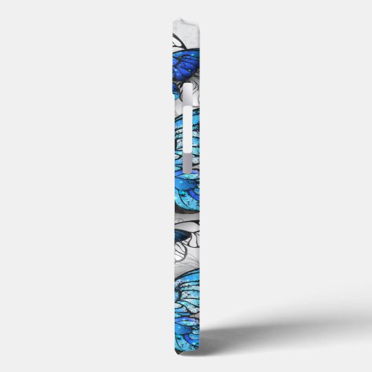 青白の蝶の構成 Case-Mate iPhoneケース (裏面 / 左)