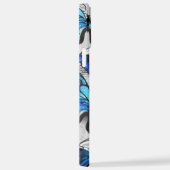 青白の蝶の構成 iPhoneケース (右側面)