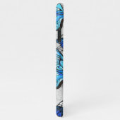 青白の蝶の構成 iPhoneケース (右側)