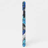 青白の蝶の構成 iPhoneケース (左側)