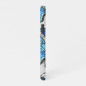 青白の蝶の構成 iPhoneケース (右側)