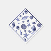 青白の貝 スタンダードカクテルナプキン (角)