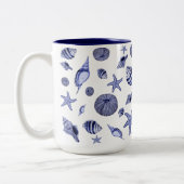 青白の貝 ツートーンマグカップ (左)