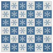 青白の雪片パ市松模様にターン