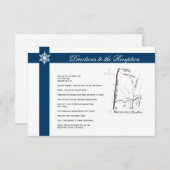 青白の雪結婚片の方向 エンクロージャーカード (正面/裏面)