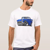 青白の1957年のChevyはBelair改造しました Tシャツ (正面)