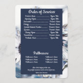 青白ひまわりアート |写真 |葬儀 プログラム (裏面)