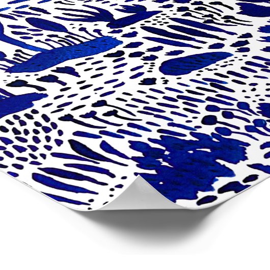 青白アートワーク ポスター (角)