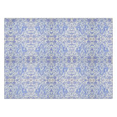 青白オリエンタル中国のドラゴンフローラ テーブルクロス (正面(横))