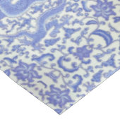 青白オリエンタル中国のドラゴンフローラ テーブルクロス (アングル)