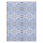 青白オリエンタル中国のドラゴンフローラ テーブルクロス (正面)