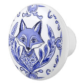 青白キツネアジアスタイルフォーク動物芸術 セラミックノブ (右)