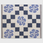 青白キルト ラッピングペーパー (フラット)