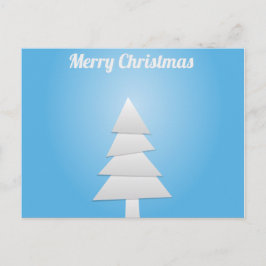 青白クリスマスツリー シーズンポストカード