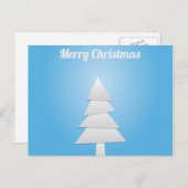 青白クリスマスツリー シーズンポストカード (正面/裏面)