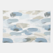 青白クリームアブストラクトウェディング キッチンタオル (横)