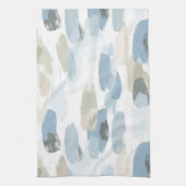 青白クリームアブストラクトウェディング キッチンタオル (縦)