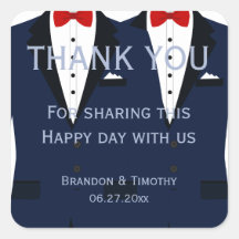 青白ゲイ結婚式用シール