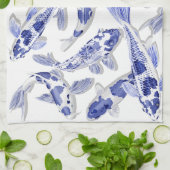 青白コイ キッチンタオル (折り畳み)