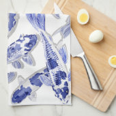 青白コイ キッチンタオル (四つ折り)