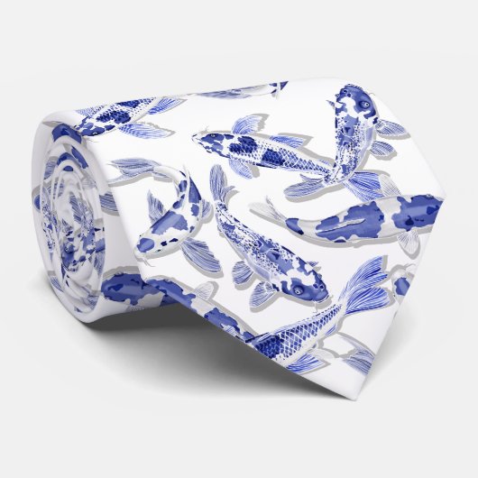 青白コイ ネクタイ (ロール)
