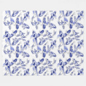 青白コイ フリースブランケット (正面(横))