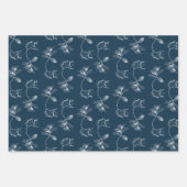 青白シアン植物学 ラッピングペーパーシート (正面2)