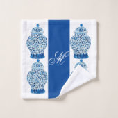 青白シノワズリージンジャージャージャー バスタオルセット (ウォッシュタオル)