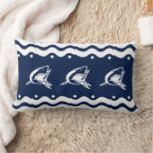 青白シャーク ランバークッション (ブランケット)