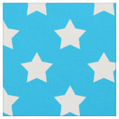 青白スターパターン装飾織物 ファブリック (クローズアップ)