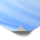 青白ストライプの織物 ポスター (角)