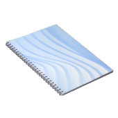 青白ストライプの織 ノートブック (右側)