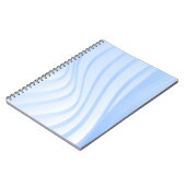 青白ストライプの織 ノートブック (左側)