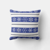 青白スノーフレーク枕#HolidayZ クッション (裏面)