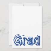 青白タイポグラフィ卒業パーティー 招待状 (裏面)