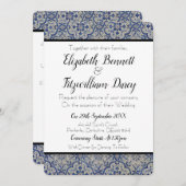 青白タイル結婚式招待状 招待状 (正面/裏面)