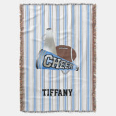 青白チアリーダーカスタム毛布 スローブランケット (正面縦)