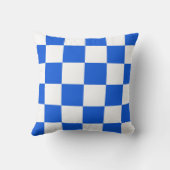 青白チェックパターン装飾用クッション クッション (裏面)