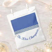 青白チェック フェイバーバッグ (クリップ留めされた状態)