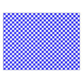 青白チェッ市松模様にクコットン テーブルクロス (正面(横))