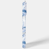 青白デュルフト帆船 フェイクタイルパターン Case-Mate iPhoneケース (裏面 / 右)