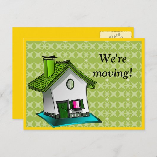 青白ハウス住所の変更 案内ポストカード (正面/裏面)