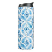 青白バティックの花柄 タンブラー (回転左)