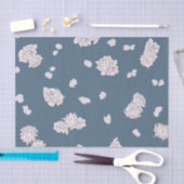 青白バラ 薄葉紙 (クラフト)