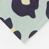 青白ヒョウ柄 フリースブランケット (角)